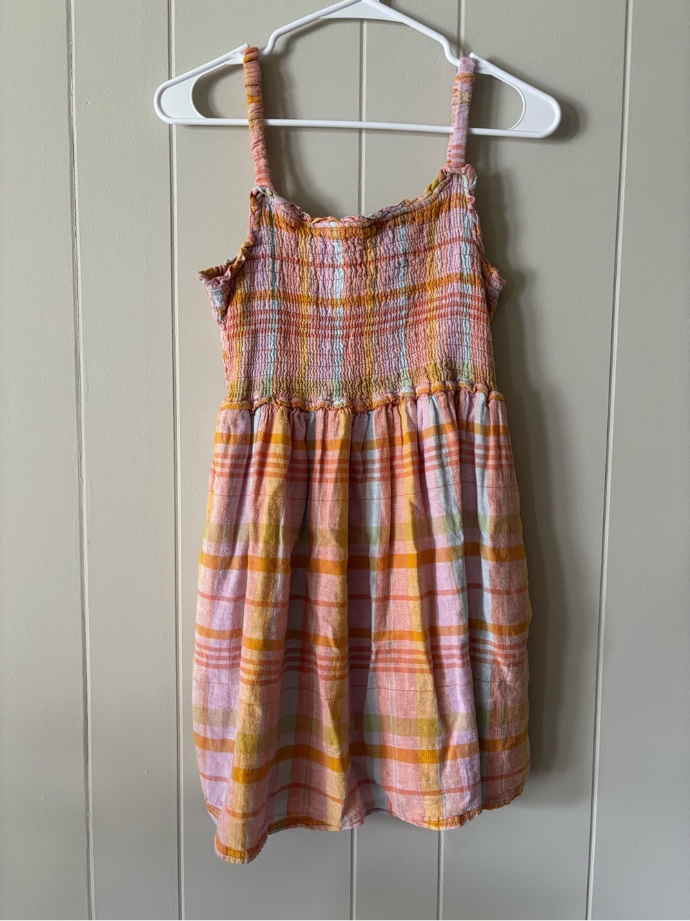 American Eagle Plaid Smocked Sundress Mini Dress Medium